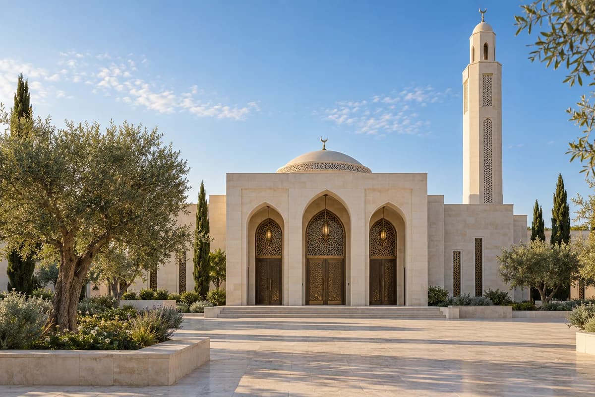 Architecture de mosquée imaginée pour ce concept de site